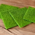 thumbnail image 5 of Dytern DIY 2pcs Life-like Fairy Artificial Grass Miniature Ornament Garden Mini DIY Mini Fairy Decorative Lawn - 15x15CM (Green), 5 of 10