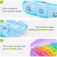 thumbnail image 5 of Weekly Pill Organizer 3 Times a Day, Color-Coded for Easy Tracking | Large 7 Day Pill Box 3 Times a Day, Portable Pill Case for Medication, Vitamins, Fish Oil and Supplements, Dual Protection, 5 of 7