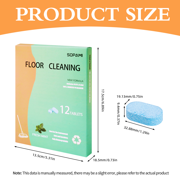 SOPAMI Floor Cleaning Tablets Deep Cleaning Solution for Hardwood,Tile,Laminate,Vinyl, Suitable With All Robot Vacuums with Mopping and Cordless Wet/Dry Vacuum Mop Cleaner Mint Scent,12 count