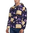 thumbnail image 3 of Sikiie Lavender Flowers Men's Hoodie, Essentials Hoodie, Sweatshirt, Pullover Hooded Sweatshirt for Men-Small, 3 of 7