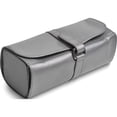 thumbnail image 1 of Fashion Silver Leather Snap Strap Large Jewelry Roll (8.2 X 4) Made In India gm17748, 1 of 5