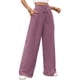 thumbnail image 2 of Pantalones de Pijama Holgados de Punto Suave con Bolsillos y Pernera Acanalada para Mujer con Cordón Ajustable. Rojo Púrpura XL, 2 of 9