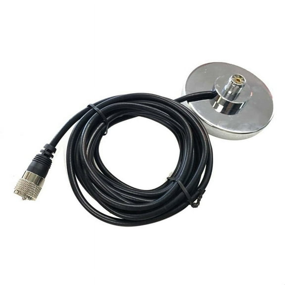 Radio Suction Cup Multifunctional Car Walkie Talkie Radio 9CM Suction Cup with 5m RG58-3 Feeder Antenna M Base,B