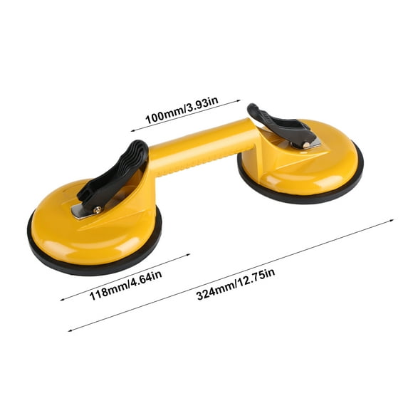 TOPINCN Suction Cup Puller,Aluminium Alloy Suction Cup Professional Double Plates Glass Lifter Mover Dent Puller ,Suction Cup