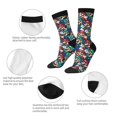 thumbnail image 4 of Yiaed Mario Print Great elasticity Crew Socks Sports socks for Men and Women, 4 of 6