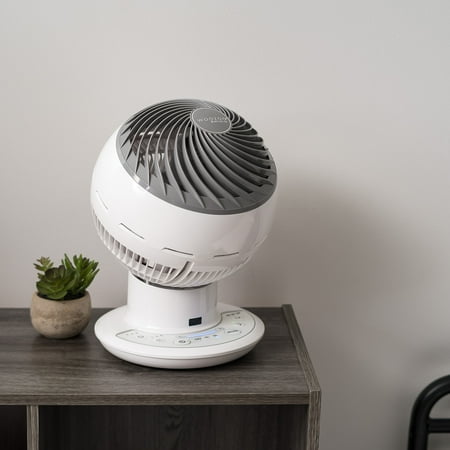 Woozoo - Compact Personal Oscillating Air Circulator Fan with Remote - 10 Speed with Timer - Large Room 470 ft² - White