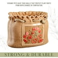 thumbnail image 3 of Golden Ceramics  Handmade Flower Pot Planter - Pouch - 7.9X9.1X7.5, 3 of 5