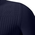 thumbnail image 4 of Aueoeo Mens Quarter Zip Pullover Stripe Soft Sweatshirt Long Sleeve Mock Neck Sweater Fashion Warm Pullover, 4 of 7