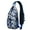 Boho Tropical F, variant on Men Sports Sling Backpack, Ball Game Print Football Soccer Baseball Crossbody Daypack for Play and Training