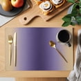 thumbnail image 2 of Purple Yellow Ombre Placemats Set of 8, Farmhouse Modern Gradient Art Placemats for Dining Table, Place Mats for Kitchen Tabletop, Waterproof Wipeable Dining Table Mats Set, 2 of 9