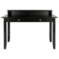 thumbnail image 4 of SAFAVIEH Winsone Solid Writing Desk w/ 2 Drawers, Matte Black, 4 of 14