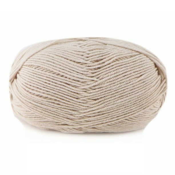 Yuarrent Hilo de ganchillo, hilo de tejer multicolor, artesanías para ropa de bebé, juego de madejas de hilos flexibles, artes de 4 capas para Artesanía 53 albaricoque