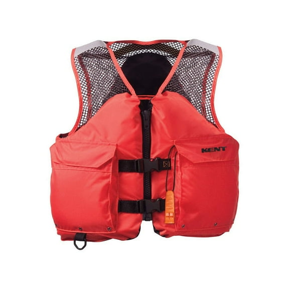 KENT SAFETY 150800-200-050-20 Life Jacket,XL,15.5lb,Foam,Orange 792Y20