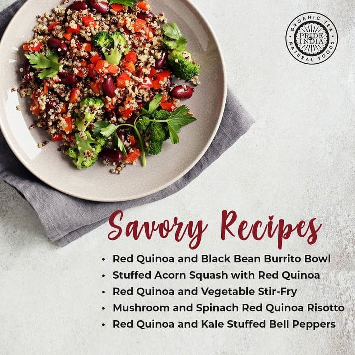 Pride of India - Pack of 6 - Royal Bolivian Red Quinoa, 3 lbs Jar, Protein Rich, Gluten Free Quinoa Whole Grain