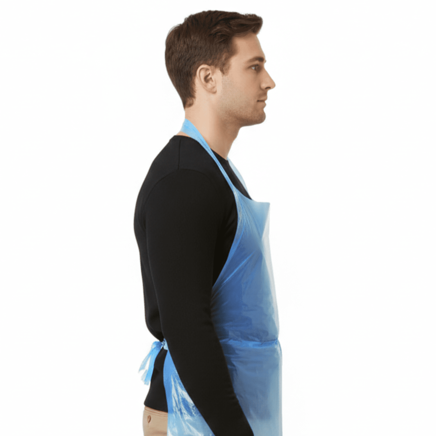 MMBM Disposable Apron Blue Polyethylene 1 Mil Aprons Size: 28 inch x 46 inch - 2000 Pieces