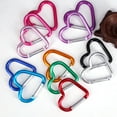 thumbnail image 3 of SIEYIO Heart Carabiner Clip Spring Snap Hook for Camping Hiking Fishing Dog leashes, 3 of 9