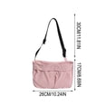 thumbnail image 3 of Bolso bandolera de lona para mujer, bolso de hombro, riñonera, bolso pequeño – Correa ajustable y desmontable, diseño ligero y compacto, ideal para el día a día, uso casual y viajes., 3 of 5