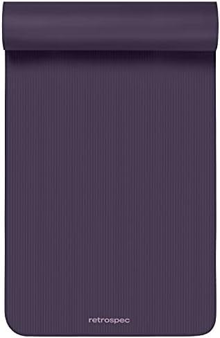 Solana Yoga Mat 1" Thick w/Nylon Strap for Men & Women - Non Slip Exercise Mat for Home Yoga, Pilates, Stretching, Floor & Fitness Workouts