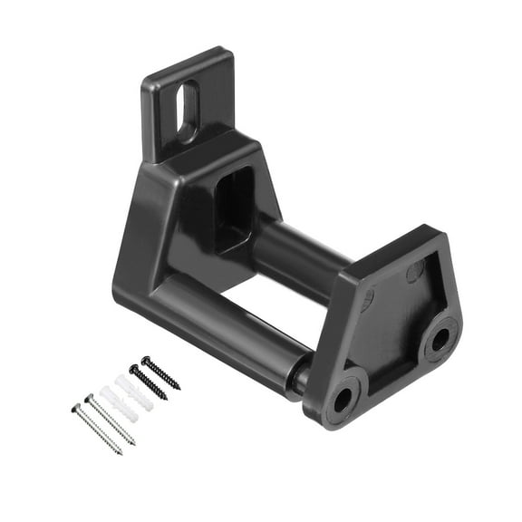 Unique Bargains Barn Sliding Door Floor Guide POM Plastic Adjustable Wall Mount Black