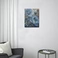 thumbnail image 3 of Inspiring Blue Abstract Flower Art Modern Canvas Prints, Wall Art for Motivating Living Room, Bedroom & Home Décor, 12x16 inches, 3 of 7