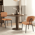 thumbnail image 5 of JOINSUN Dining Chairs Set of 2, PU Leather Accent Chair, Brown, 5 of 6