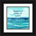 thumbnail image 1 of Robinson, Tamara 12x12 Black Ornate Wood Framed with Double Matting Museum Art Print Titled - Happiness Comes in Waves, 1 of 4