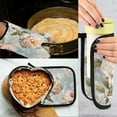 thumbnail image 5 of Yayeee Oven Mitts and Pot Holder Set of 2 Heat Resistant Kitchen Gloves Baking Hot Pad, Whimsical Rose, 5 of 5