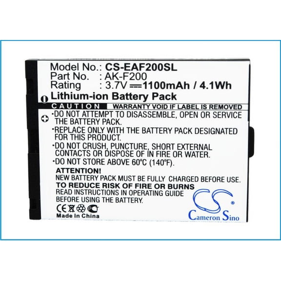 1100mAh AK-F200 AK-F200(V1.0) Battery for F200 F210