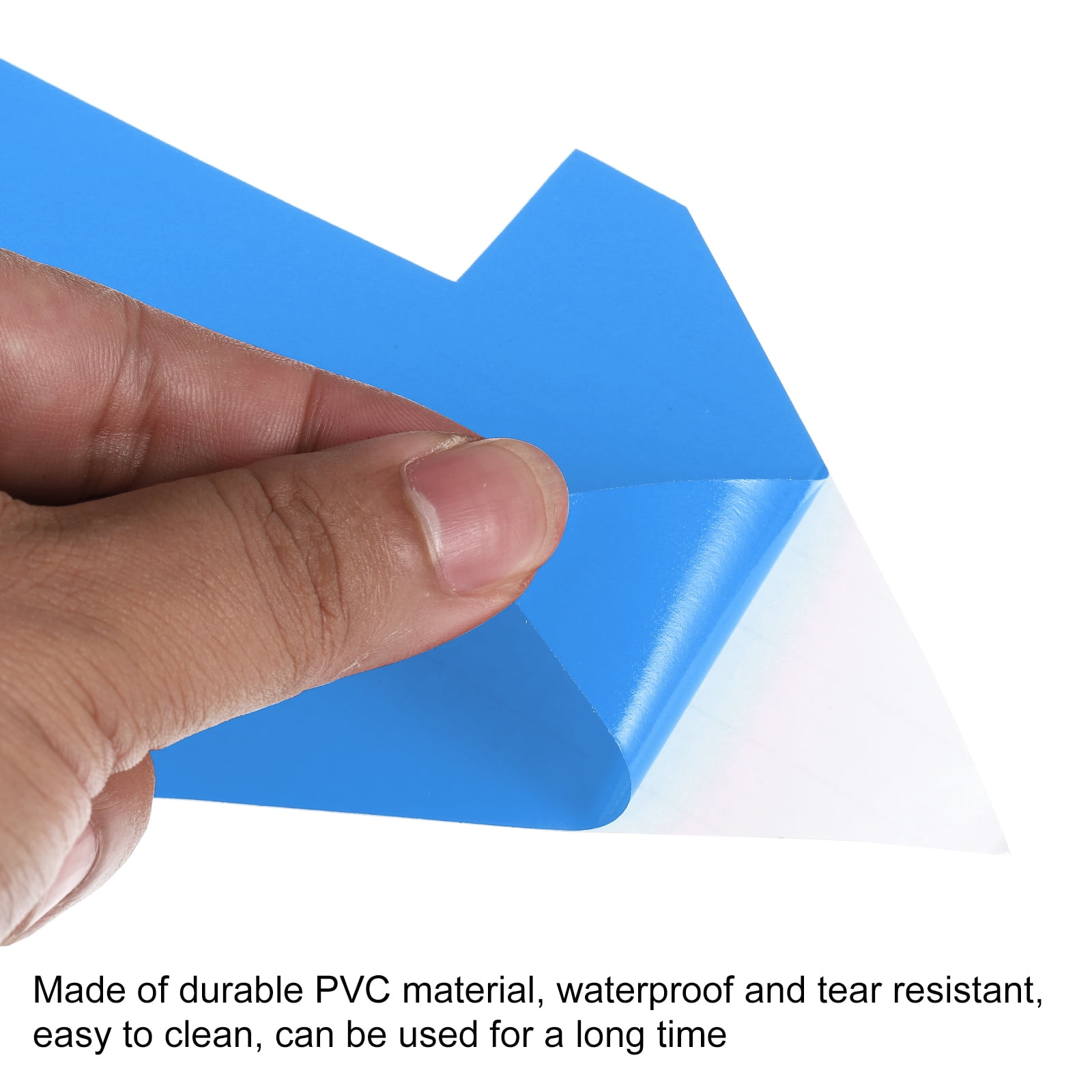 Unique Bargains Arrow Sticker Removable Self Adhesive Waterproof Floor Decal Blue