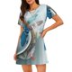 thumbnail image 1 of Balery Let's go Travel Around the World Camisón de manga corta con cuello redondo para mujer, cómodo y elegante., 1 of 6