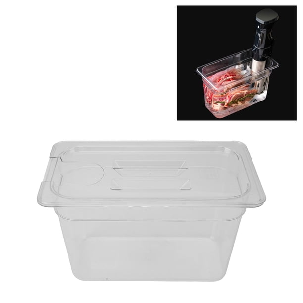 Recipiente Transparente De Cocción Lenta, Caja De Cocción Lenta Con Bordes Redondeados Antiimpacto, Resistente Al Calor, Capacidad De 6,9 litros, Estilo Moderno Con Tapa