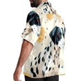 thumbnail image 3 of Spotted Dog Men's Hawaiian Poplin Casual Printed Button Down Short Summer Beach Shirts, Unisex, 3 of 6