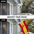 thumbnail image 3 of G128 Combo Pack: 6 Feet Tangle Free Spinning Flagpole (Silver) Spain Spanish Flag 3x5 ft Printed 150D Brass Grommets (Flag Included) Aluminum Flag Pole, 3 of 8
