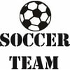Decal Wall Sticker : Soccer Team Ball Player Sports Kids Boy Girl 12x12 Inches