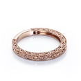 thumbnail image 4 of JeenMata Alianza de Boda de Filigrana Vintage Borde Milgrain, Enchapado en Oro Rosa de 18 K sobre Plata, 4 of 6