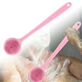 thumbnail image 2 of BotaniNest Silicone Shower Back Scrubber 15 Inch Long Handled Brush Double Exfoliating Massage Brush Creates Rich Foam Long Handled Back Scrubber For Both And, 2 of 6