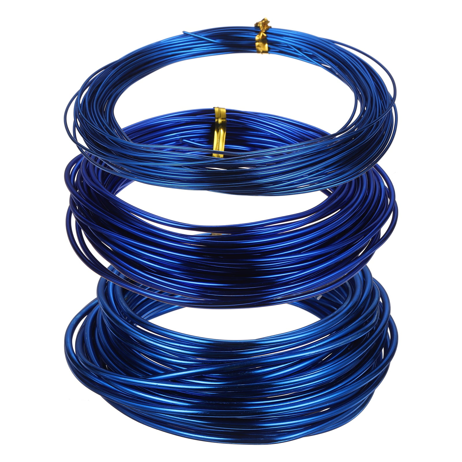 Uxcell 3 Roll Bonsai Wire 1/2/3mm Each Roll 32.8ft (10m) Anodized Aluminum Bonsai Wire for Gardening Tree Branch Fixing DIY Crafting, Sapphire Blue
