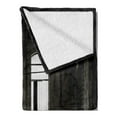 thumbnail image 2 of Industrial Soft Flannel Fleece Blanket, Vintage Style Grunge Floor Walls and Windows Messy Aged Wrecked Workshop, Cozy Plush for Indoor and Outdoor Use, 70" x 90", White Dark Brown, by Ambesonne, 2 of 5