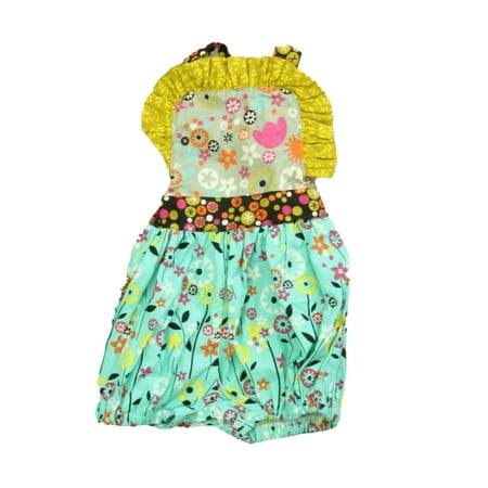 

Pre-Owned Jelly The Pug Girls Green | Aqua Romper size: 9 Months (New with Tags)