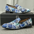 thumbnail image 4 of Men’s Loafers Fashion Blue Wedding Dress Shoes for Men Party Shoes, Blue-47, 9.5 US, 4 of 5
