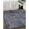 thumbnail image 2 of Ahgly Company Indoor Rectangle Mid-Century Modern Dark Slate Blue Oriental Area Rugs, 4' x 6', 2 of 6