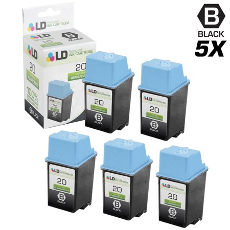 LD Remanufactured Replacement for 20 C6614DN Black Cartridge 5-Pack for DeskJet 610  610C  610CL  612  612C  630  630C  632  632C  640  640C  642  642C  648  648C  656  656C  656CVR