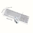 thumbnail image 6 of LED Backlit Mechanical Keyboard and Mouse Combo with Wired Volume Wheel, - & Retro Punk Clicky Keys - Compatible for PC Gaming/Office, for women/Girlfriends (Crisp Sound, Setup), 6 of 8