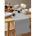 thumbnail image 6 of ERUNPONLY Grey Table Runner - 120 Inch Long Vintage Leather Patterned Texture Solid Modern Cotton and Linen Blended Dress Scarves Farmhouse Table Runner for Kitchen Dining, Coffee Table, 13"x120", 6 of 8