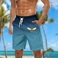 thumbnail image 2 of LOVZFMLL Men's Swim Trunks Holiday Beach Board Shorts Gradient Color Swimwear Bathing Suit Quick Dry with Pockets Dark Blue 4XL, 2 of 5
