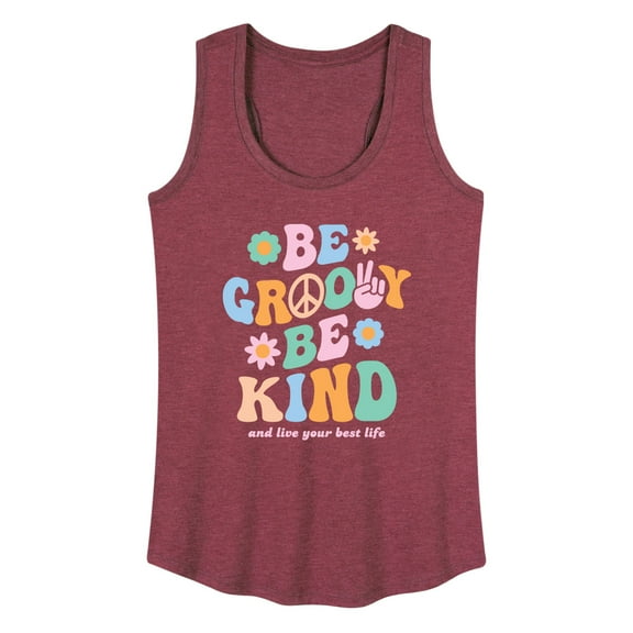 Instant Message - Be Goovy Be Kind; and Live Your Best Life - Women's Racerback Tank Top