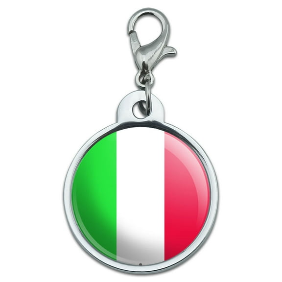 Italy Italian Flag Small Metal ID Pet Dog Tag