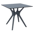 thumbnail image 1 of Compamia Ibiza Collection 31.5' HPL Outdoor Dining Table with Woven Wicker Legs, Dark Gray (1 Count), 1 of 5