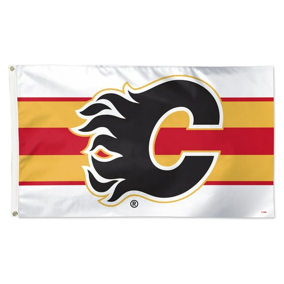 WinCraft Calgary Flames 3' x 5' Horizontal Stripe Deluxe Single-Sided Flag