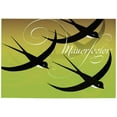 thumbnail image 2 of Vintage Apple Collection 32x23 White Modern Wood Framed Museum Art Print Titled - Birds Green, 2 of 4